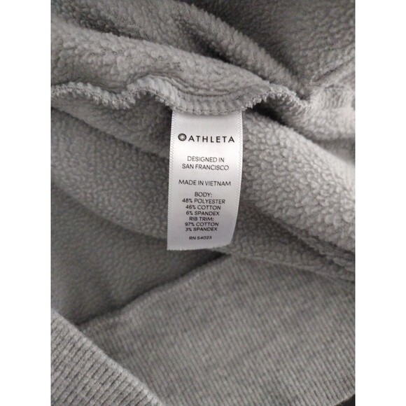 Athleta Unstoppable pullover women's hoodie sweatshirt thumb holes gray M - Picture 10 of 11